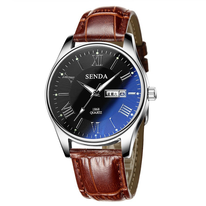 ĐỒNG HỒ NAM SENDA 8196 DÂY DA CHÍNH HIỆU Bán lẻ giá sỉ