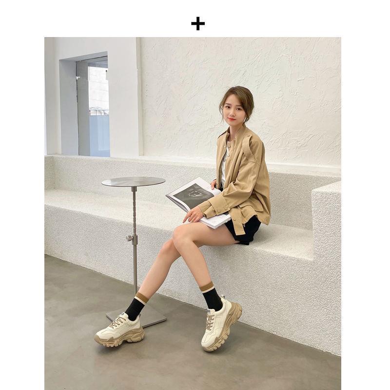 Giày Thể Thao Đế Dày Phong Cách Hồng Kông Thời Trang Xuân Hè 2022 Cho Nữ