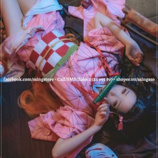 Set COSPLAY Kamado Nezuko trong anime Kimetsu Yaiba Zenitsu ( Hàng order )