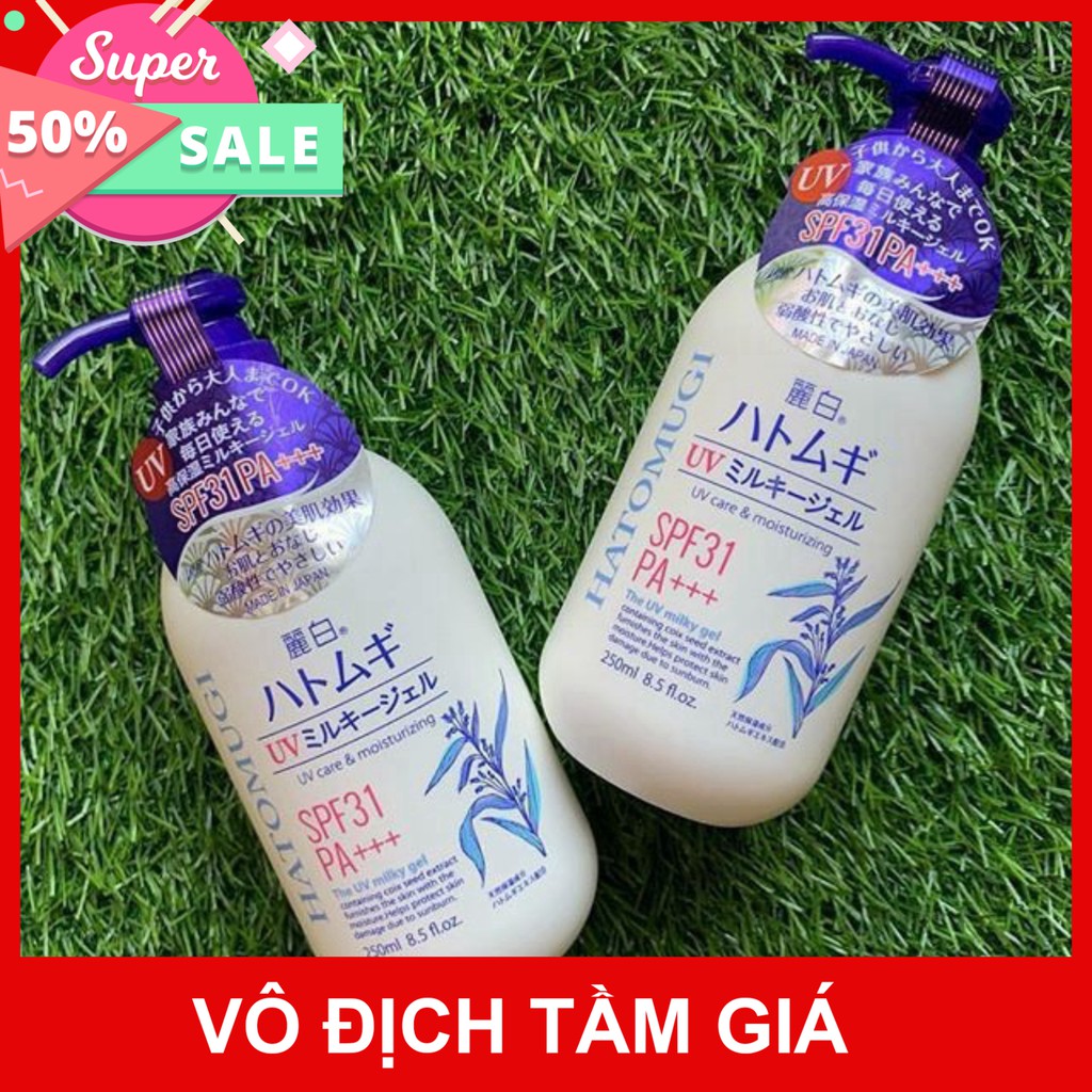 Sữa dưỡng thể chống nắng Hatomugi spf31 pa 250ml Nhật Bản