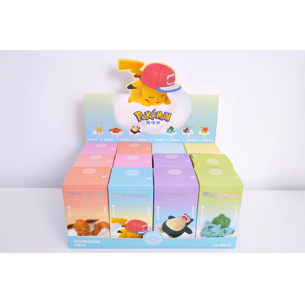 Mô hình Pokemon đang ngủ xịn sò - hàng nội địa Trung cao cấp - Pikachu / Eevee / Bulbasaur / Snolax / Jiraichi / Komala