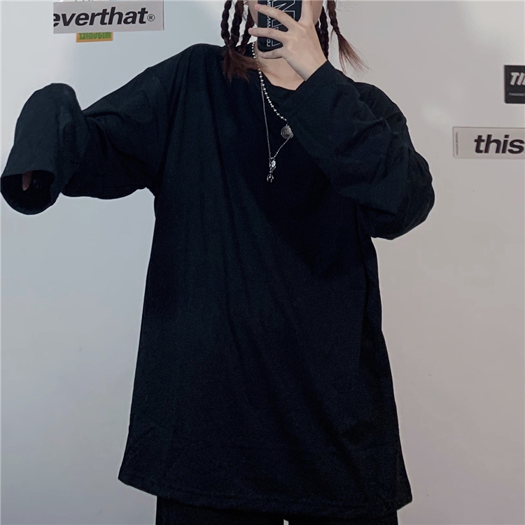 Áo Thun Trơn Cổ Tròn Dài Tay Phong Cách Hàn Quốc 228606 | BigBuy360 - bigbuy360.vn