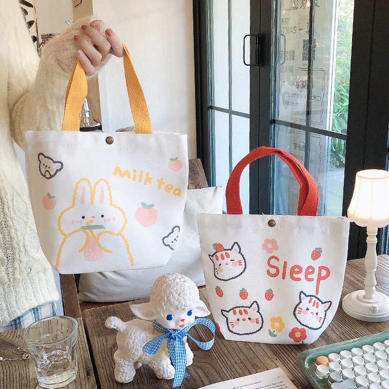 Túi tote nữ đi chơi mini SLEEP cute vải canvas đi học, đi làm