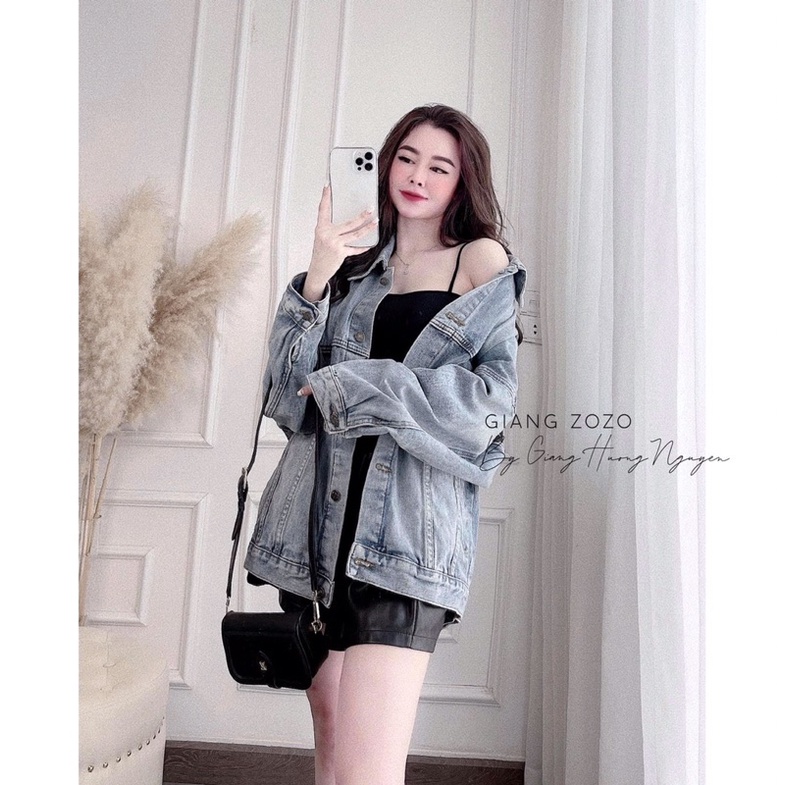 ÁO JEAN JACKET CHỮ THÊU MẶT SAU - MESTORE