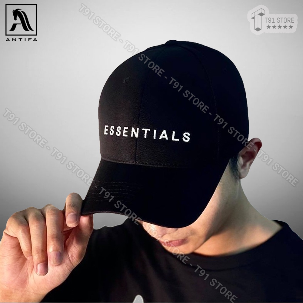 Mũ lưỡi trai Unisex chất kaki thêu chữ Essential - Nón kết hottrend 2022 - Phom dáng đẹp dùng cho cả nam và nữ