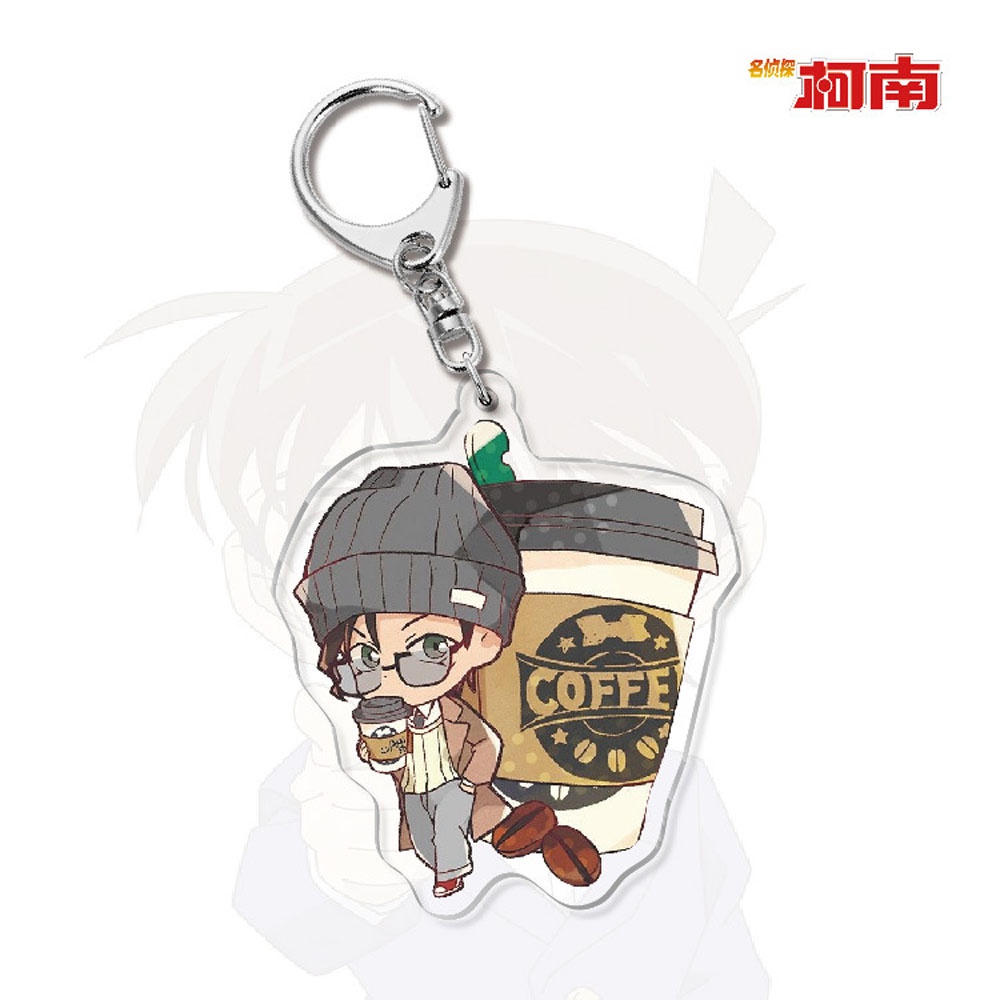 Móc khóa acrylic họa tiết nhân vật hoạt hình Conan phong cách Nhật Bản