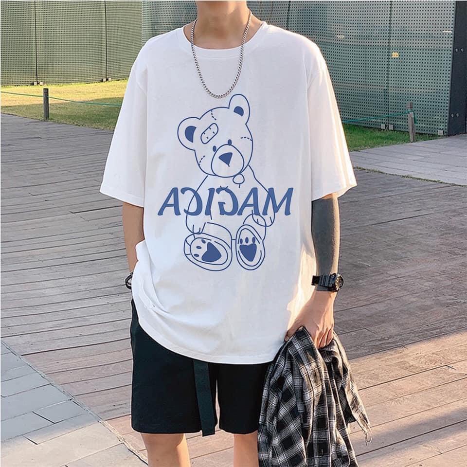 Áo thun from rộng tay lỡ cotton xịn Mẫu gấu