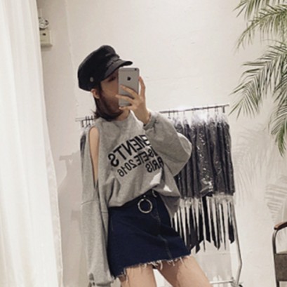 Dây lưng bằng da pu màu đen phối vòng kim loại phong cách hàn quốc cổ điển thời trang dễ phối đồ