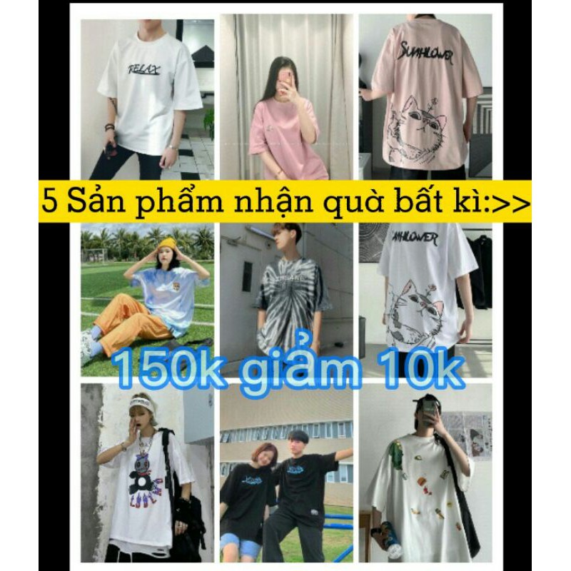 (Mã VIETLKHUE giảm 10k đơn 50k) Áo thun nam nữ tay lỡ cotton 100% áo thun cực đẹp.Deal cực sốc áo thun nam nữ.