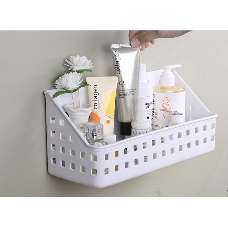 Kệ Đựng Đồ Đa Năng, Kệ Để Đồ Nhà Tắm Nhựa Dày Dặn Chắc Chắn Dán Tường Cực Chắc