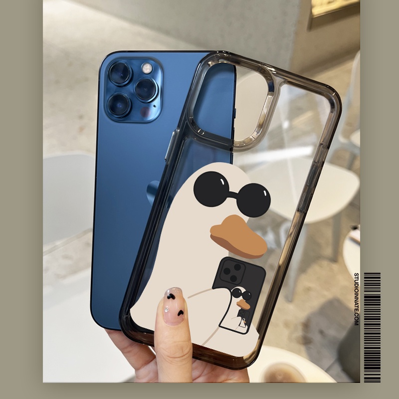Ốp Điện Thoại tpu Mềm Hình Vịt Đeo Kính Râm Cho iphone 6s 7 8 plus x xs xr 11 12 13 14 15 max pro