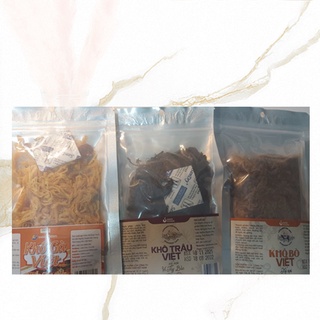 Combo 3 túi trọn bộ , khô gà 55g khô heo 50g khô bò 50g ngon giòn đậm vị