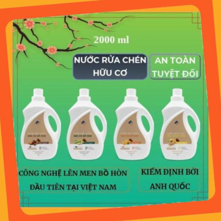 Nước rửa chén hữu cơ Bồ hòn 2000ml, Nước rửa bát hữu cơ tự nhiên Ecocare .