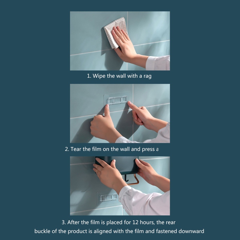 Giá Treo Khăn Gắn Tường Kèm Móc Phơi Khô Đồ Dùng Tiện Dụng