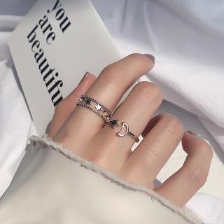 Nhẫn hình mặt trăng/ngôi sao đơn giản dễ dàng thu nhỏ/nới rộng