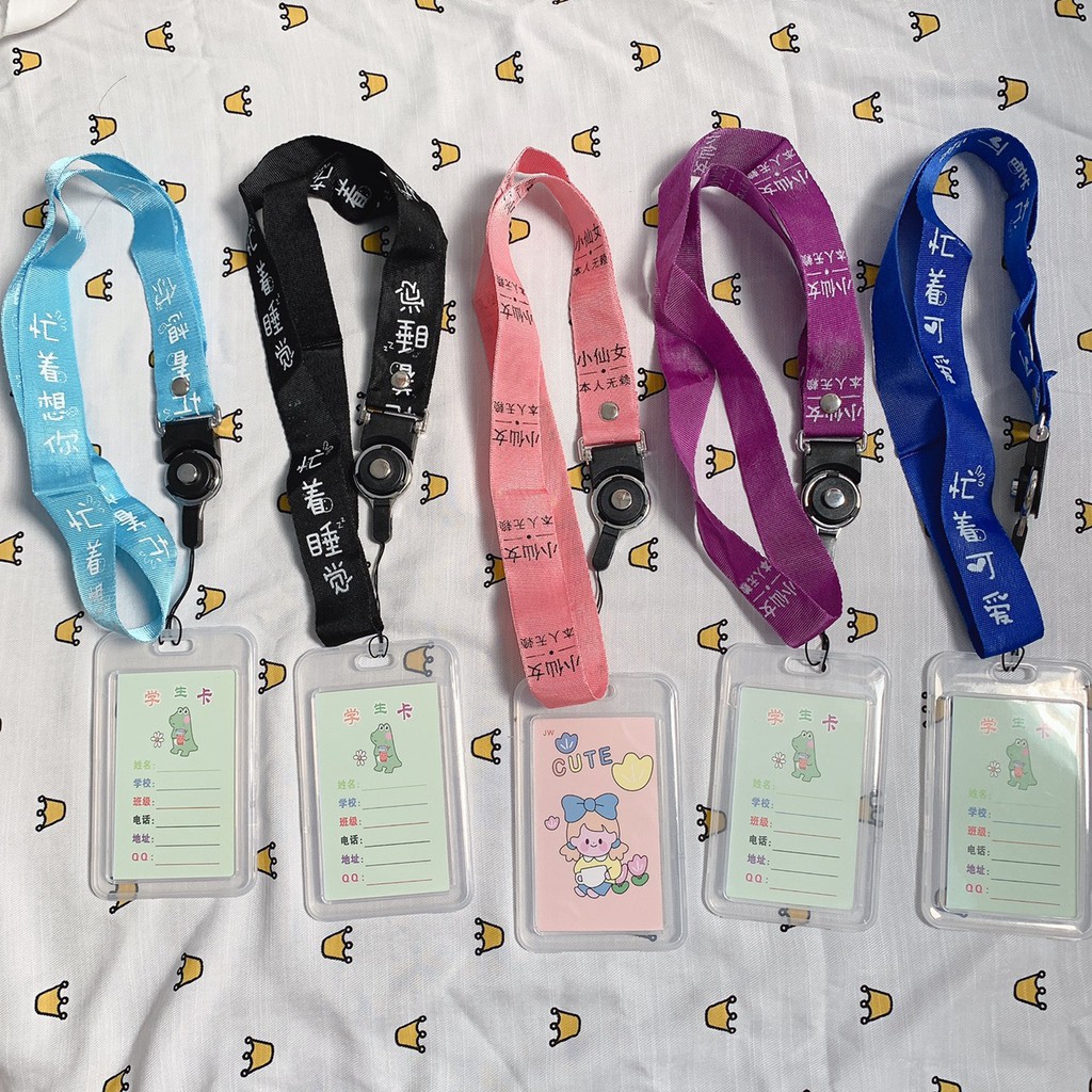 Thẻ Đeo Bảng Tên Học Sinh, Sinh Viên Nhựa Dẻo Trong + Dây Đeo