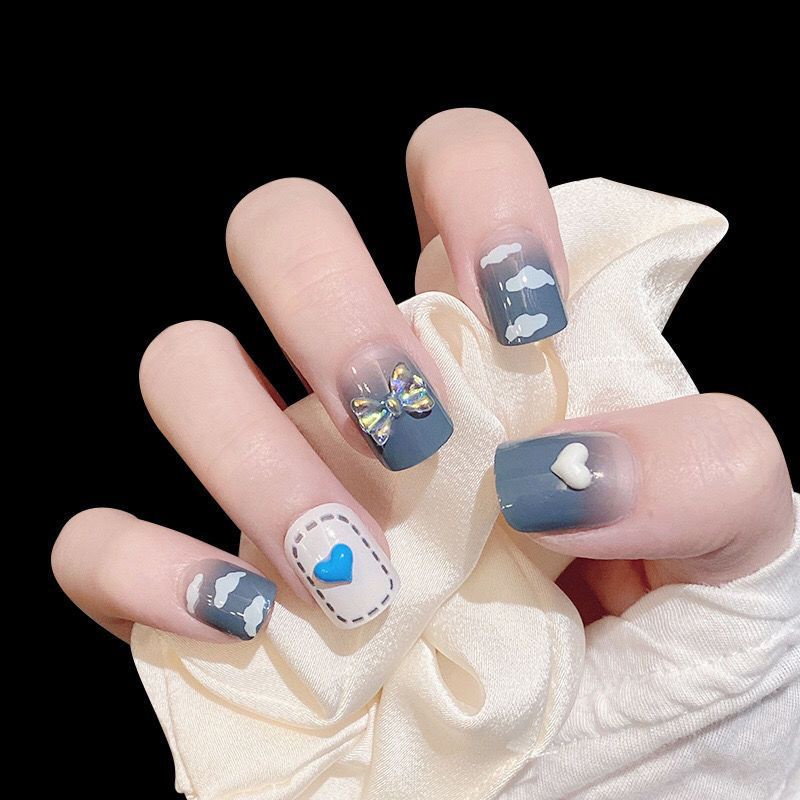 Túi 50 Charm Nail Hình Trái Tim Đổi Màu Nhiệt - Vani Store [KIRA0098]