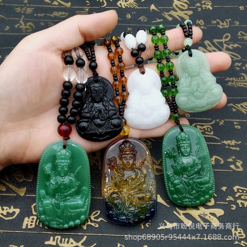 Dây Chuyền Mặt Phật Giả Ngọc Bích