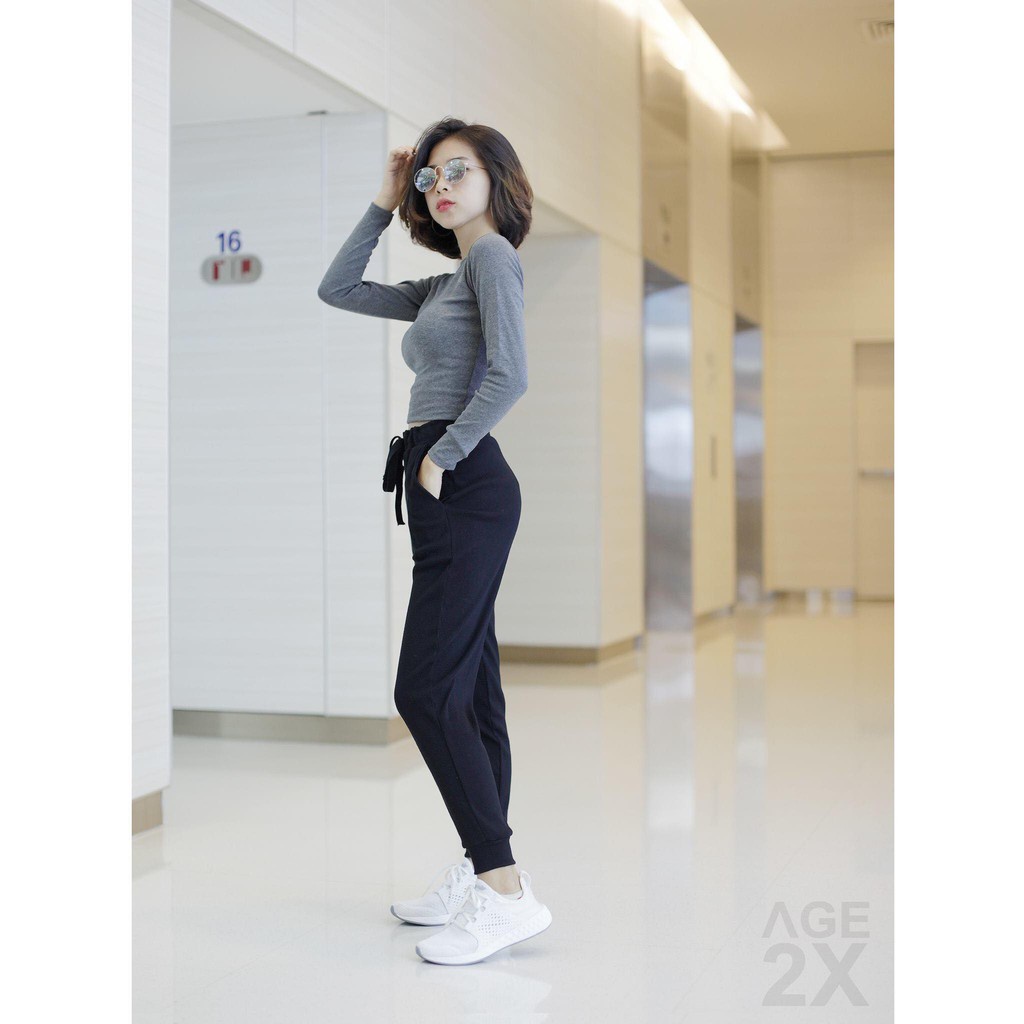 Quần Len Tăm Bozip⚡Thể Thao⚡Quần Jogger Bo Gấu Năng Động_Kim Anh Shop