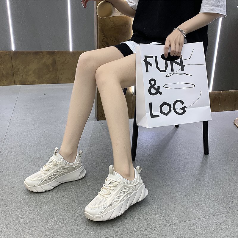 Giày thể thao trắng đế cao giày Ulzzang nữ 2021 sneaker