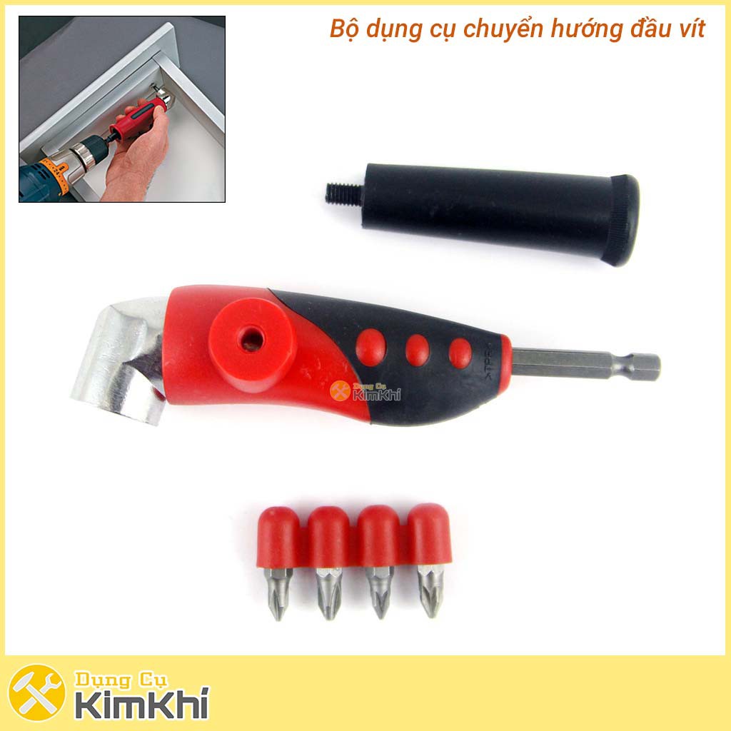 Bộ chuyển hướng mũi khoan vít chuôi lục 105° có tay cầm