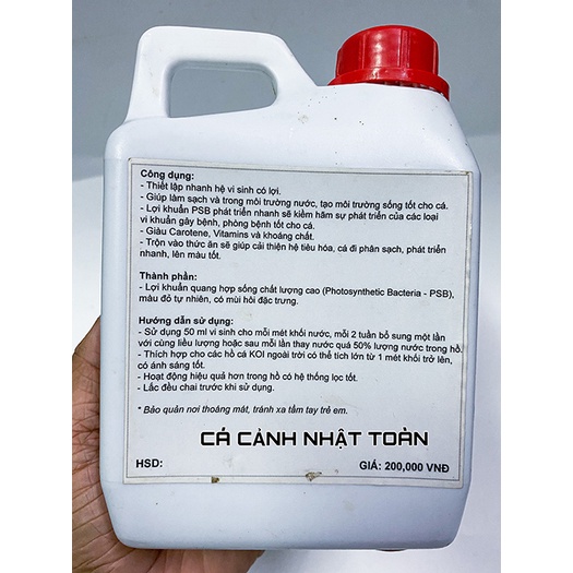 VI KHUẨN QUANG HỢP PSB CHUYÊN CHO HỒ CÁ KOI FRESH PSB FOR KOI 1 LÍT