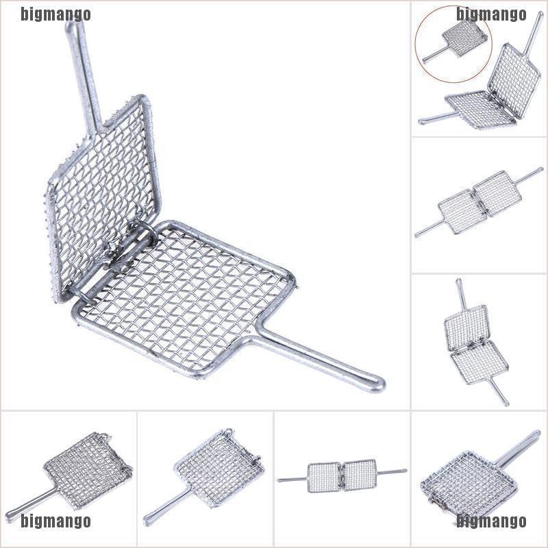 Vỉ nướng BBQ dạng gập mini tỉ lệ 1:12 cho nhà búp bê