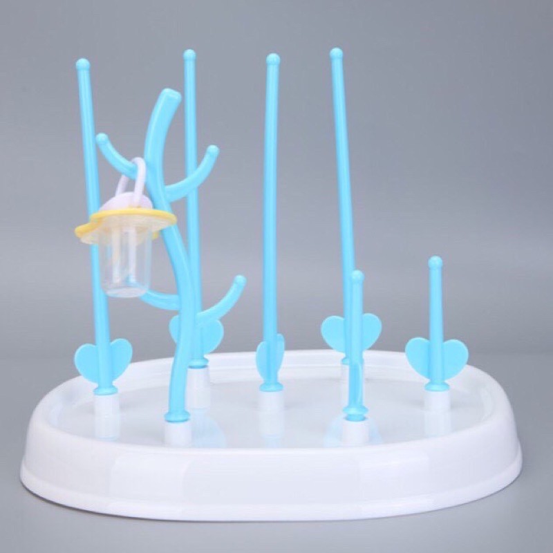 Giá úp bình sữa núm ti, khay úp bình sữa không nắp