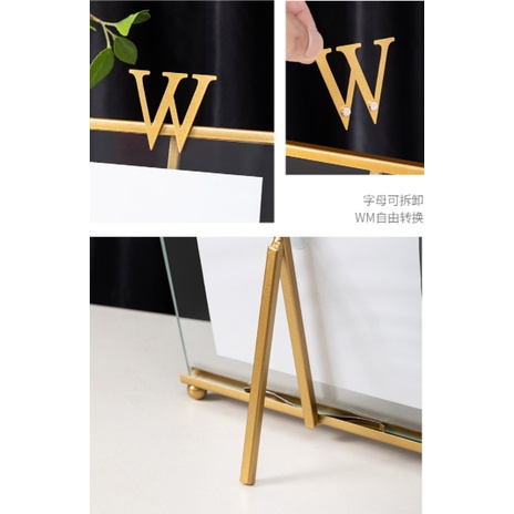 Khung ảnh để bàn mạ vàng sang trọng phong cách hiện đại, khung hình decor trang trí phù hợp trưng bày hoặc quà tặng