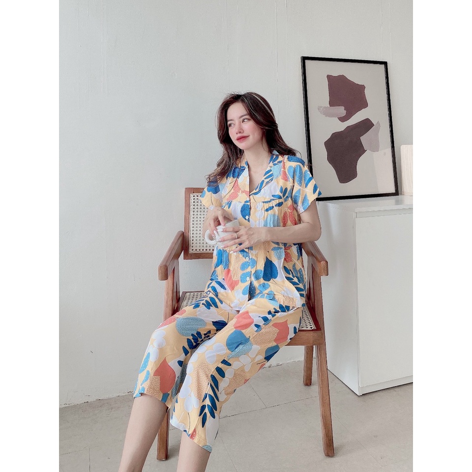 Đồ bộ pyjama lửng tầng vải tole F21