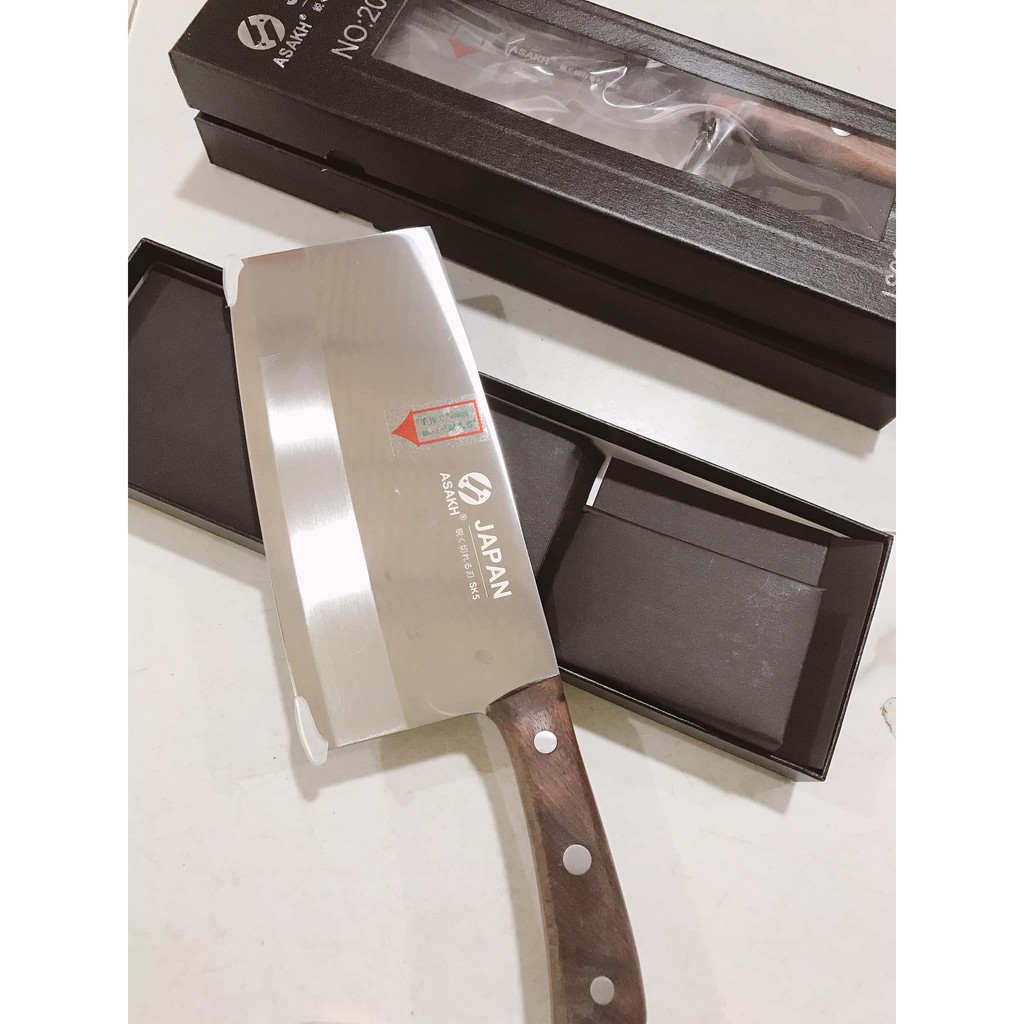 Dao chặt ASAKH JAPAN cán gỗ siêu sắc
