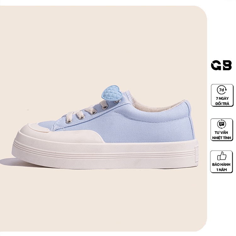 [Mã WABRMH99 giảm 12% đơn 99K]Giày Sneaker Nữ Đế Cao 3 cm Vải Canvas giayBOM B1639