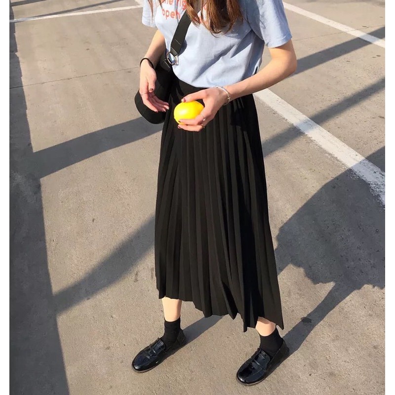 [Mã WASTUP giảm 10% tối đa 30K đơn 99K] Chân váy dạ xếp ly basic - hàng QC | BigBuy360 - bigbuy360.vn