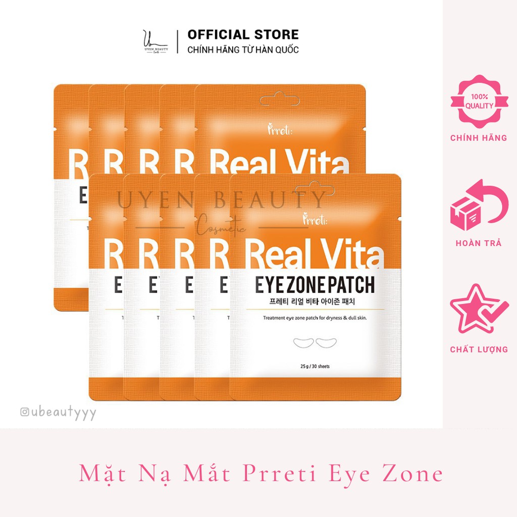 [Chính Hãng] Mặt Nạ Mắt Prreti Eye Zone Patch - Gói 30 Miếng