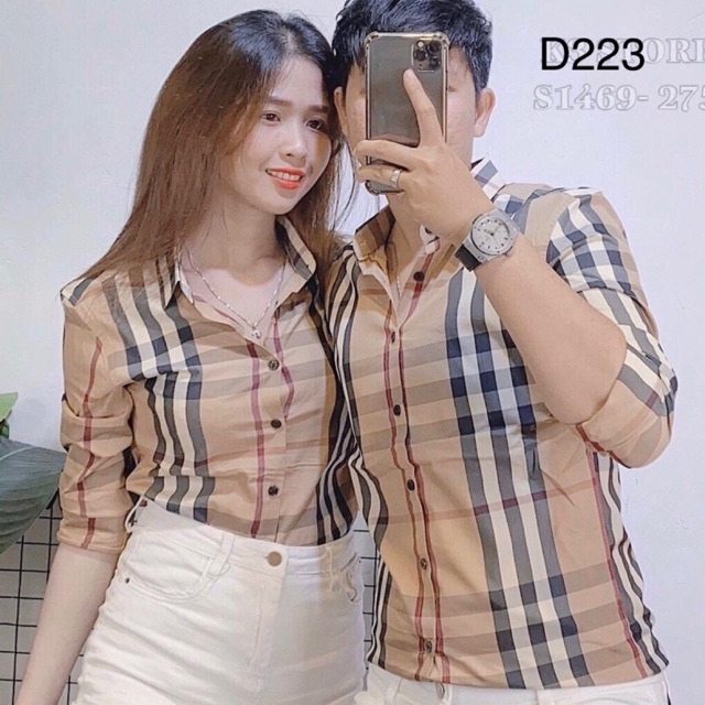 Áo sơ mi nam dài tay kẻ BB 2 màu thời trang