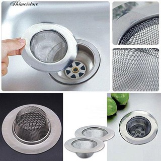 Home Bathroom Kitchen Sink Drain Strainer Stainless Steel Mesh Hole Filter