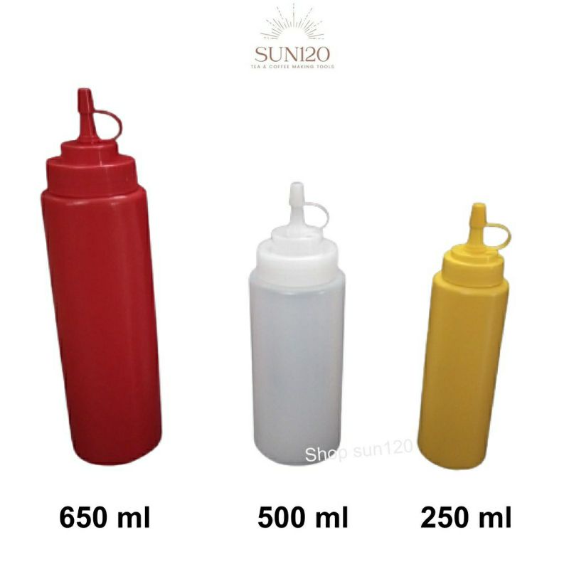 Bình bóp nhựa đựng Tương ớt, Tương cà, Sữa đặc, Siro, Sirup có đầu nhọn