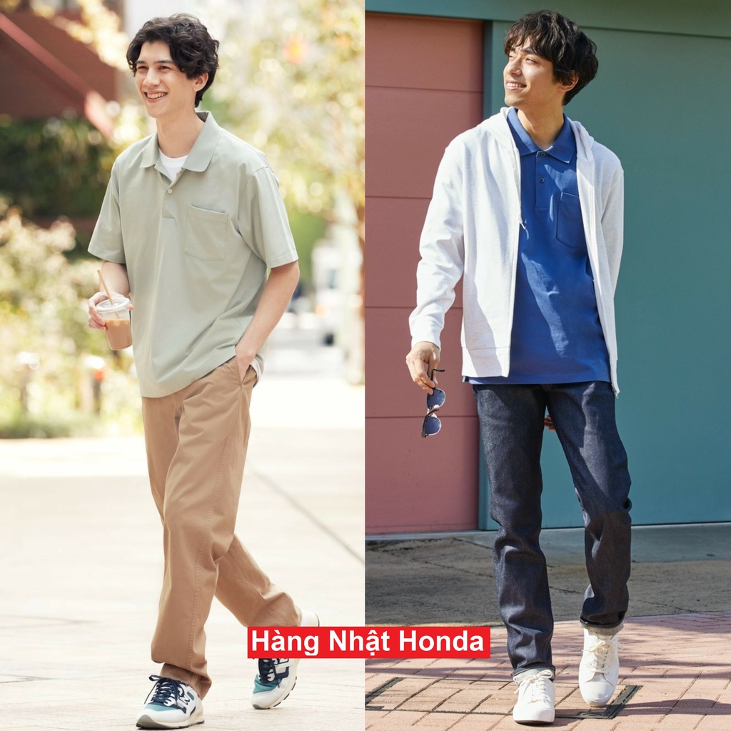 [Auth Uniqlo] Áo Polo Thun Lạnh Airism Tay Ngắn Nam