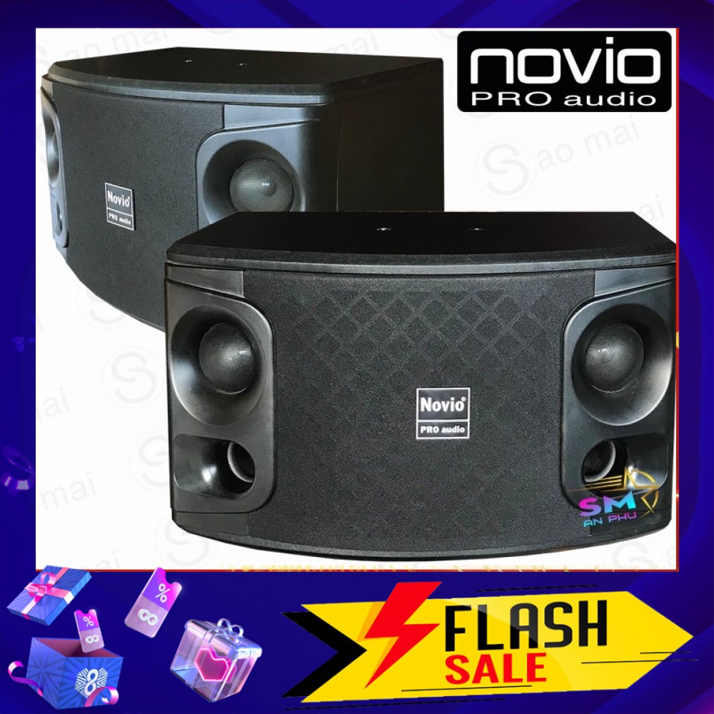 Loa Karaoke, Loa treo gia đình loa nghe nhạc NOVIO bass 25cm âm thanh hay giá rẻ karaoke chuẩn