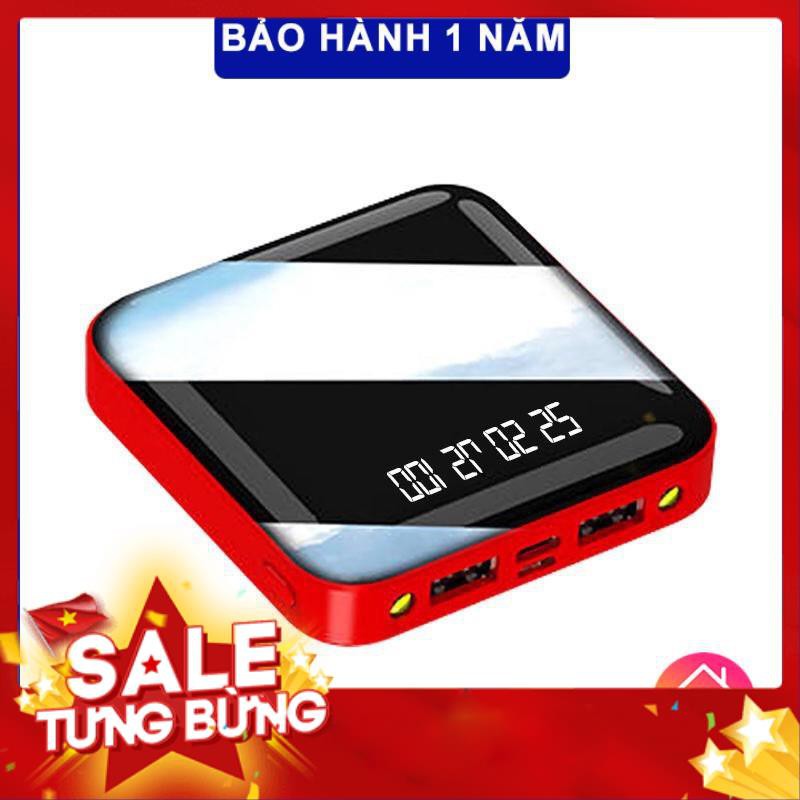 [HÀNG NỘI ĐỊA HÀN QUỐC]Sạc dự phòng tích hợp đèn Dung lượng 10000 mAh với đền LED và 2 cổng sạc