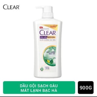 Dầu gội Clear bạc hà trị gầu 900G