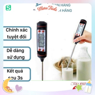 [FreeShip] Que đo nhiệt độ ⚡CHÍNH XÁC⚡ Nhiệt kế điện tử đa năng đo nhiệt độ sữa, nước, thực phẩm chính xác sau 3 giây