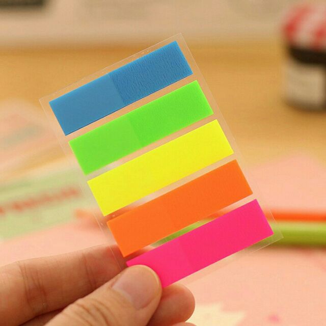 Phân trang nhựa 5 màu 100 Tờ /1 xấp
