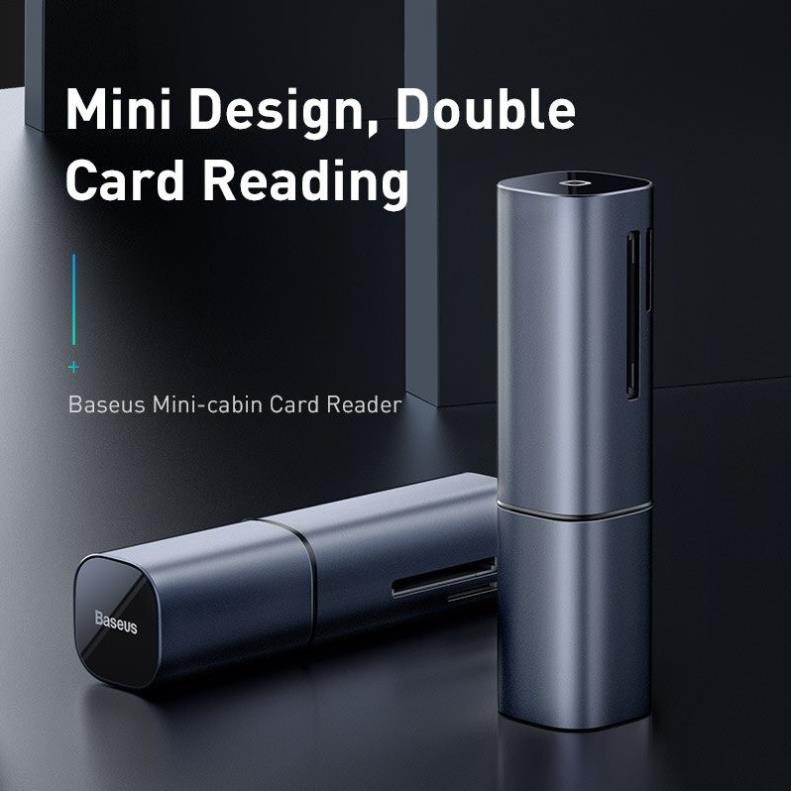 Baseus -Baseus Mall VN Đầu đọc thẻ nhớ đa năng cổng giao tiếp USB/ Type C Baseus Mini Cabin Card Reader