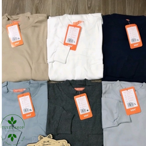 Áo thun dài tay nam Hanoisimex trung niên cổ 3 phân.