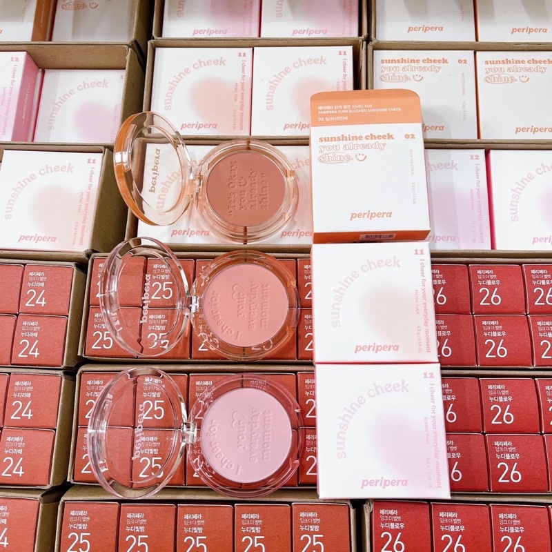 Phấn Má Hồng Perapera Pure Blushed Sunshine Cheek 4.2g