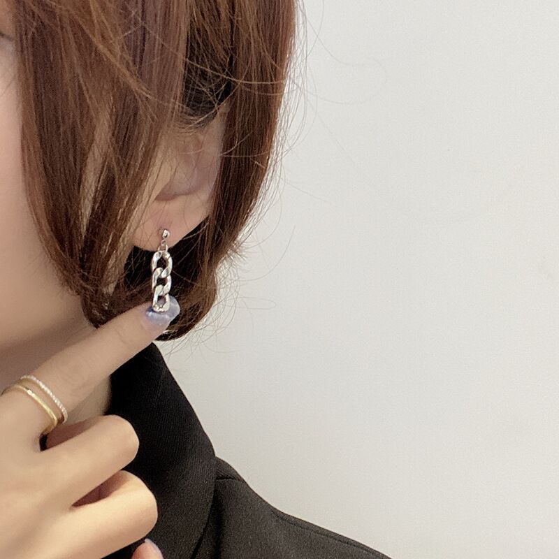 Punk Statement Earrings Thick Chain Earrings Women Ear Stud Hip Hop Jewelry for Party Favor