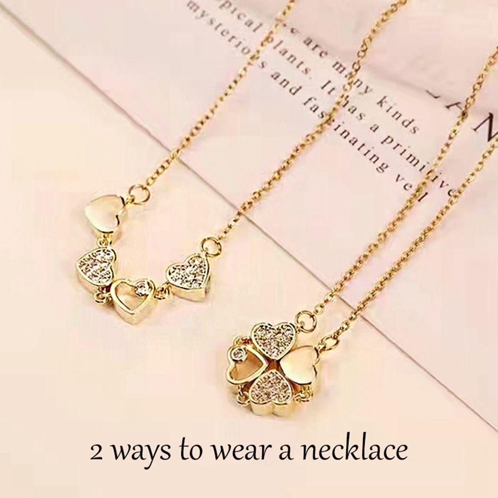 ANEMONE Dây Chuyền Mặt Trái Tim Đính Đá Thời Trang Cho Nữ