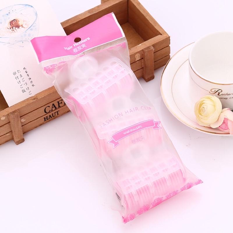 Set 3 lô cuốn tóc Hàn Quốc lõi nhựa siêu to dài tự dính uốn mái dài