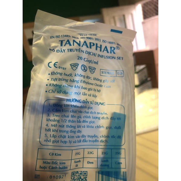 ❤️ Dây Truyền Dịch Kim 2 Cánh Bướm TANAPHAR BỘ DÂY TRUYỀN DỊCH/TRUYỀN TĨNH MẠCH 2 CÁNH BƯỚM TANAPHAR